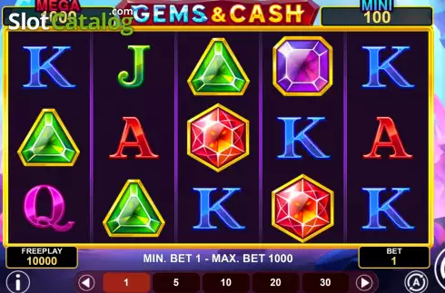 Скрин2. Gems And Cash Hold And Win слот
