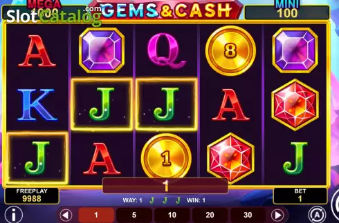 Скрин3. Gems And Cash Hold And Win слот