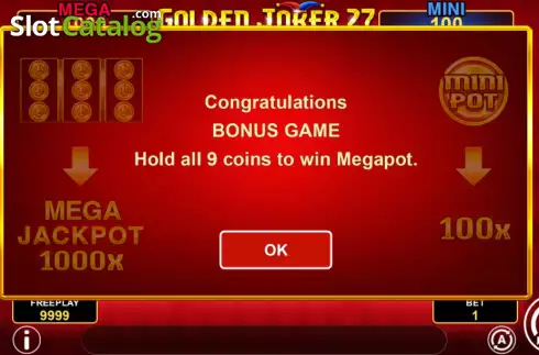 Скрин3. Golden Joker 27 Hold and Win слот