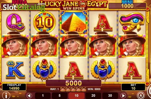 Скрин3. Lucky Jane in Egypt Win Spins слот