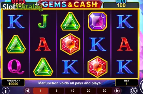 Скрин2. Gems and Cash Win Spins слот