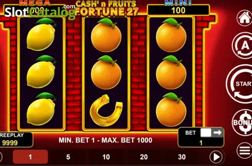 Скрин2. Cash'n Fruits Fortune 27 слот