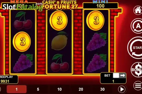 Скрин3. Cash'n Fruits Fortune 27 слот