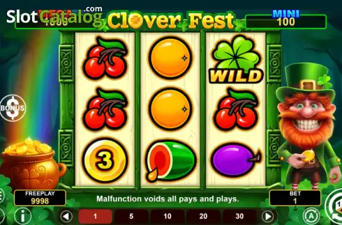 Скрин2. Clover Fest Hold & Win слот