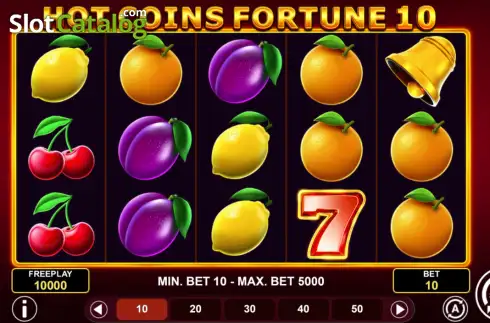 Скрин2. Hot Coins Fortune 10 слот