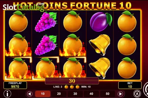 Скрин3. Hot Coins Fortune 10 слот
