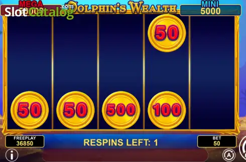 Скрин3. Dolphin's Wealh Hold And Win слот