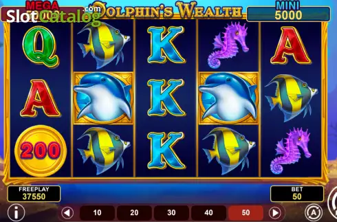 Скрин2. Dolphin's Wealh Hold And Win слот
