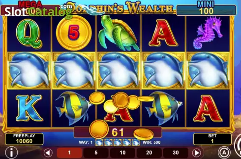 Скрин3. Dolphin's Wealth Hold & Win слот