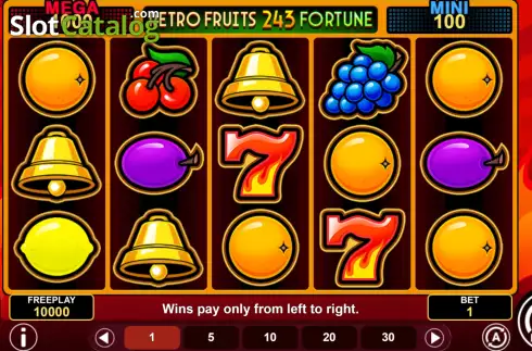 Скрин2. Retro Fruits 243 Fortune слот