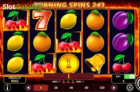 Скрин3. Burning Spins 243 слот