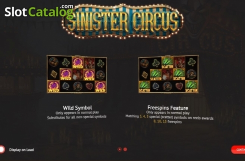 Скрин2. Sinister Circus слот