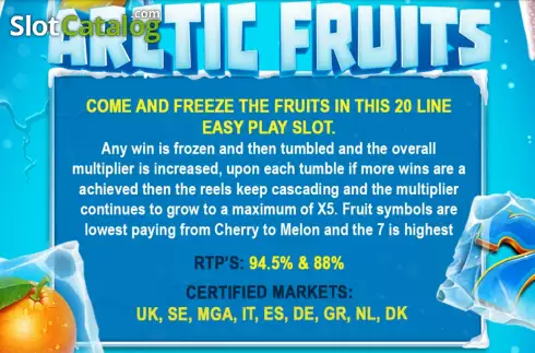 Скрин3. Arctic Fruits слот