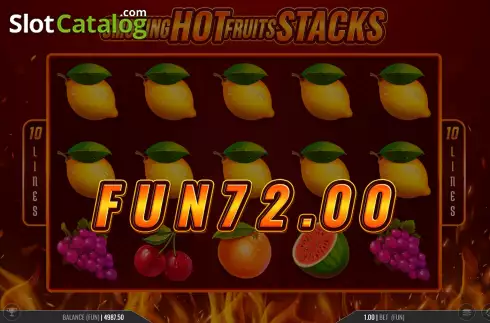 Скрин7. Smoking Hot Fruits Stacks слот