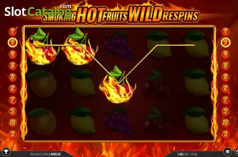 Скрин3. Smoking Hot Fruits Wild Respins слот