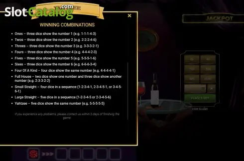Скрин3. Yahtzee (1xGames) слот