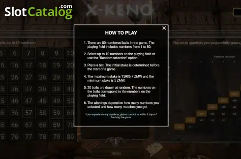 Скрин3. X-Keno (1xGames) слот