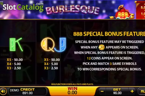 Скрин9. Burlesque (PlayStar) слот