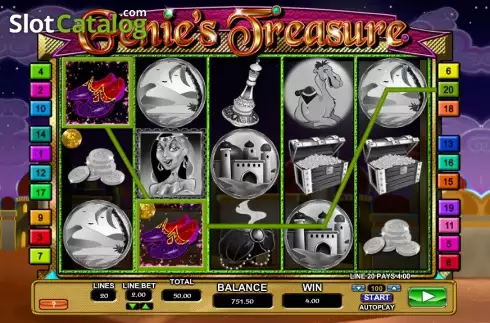 Скрин3. Genie's Treasure (2by2) слот