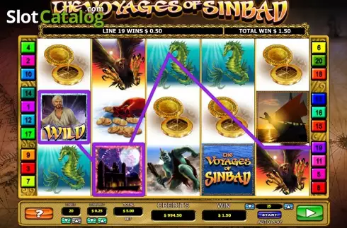 Скрин4. The voyages of Sinbad слот