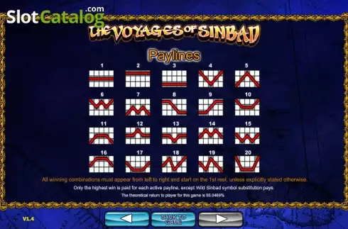 Скрин8. The voyages of Sinbad слот