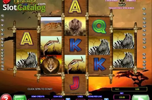 Скрин2. Legends of Africa слот
