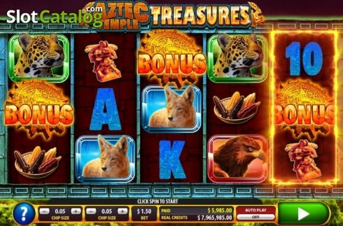 Скрин3. Aztec Temple Treasures слот