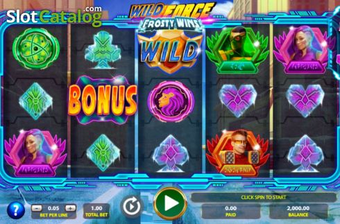 Скрин3. Wild Force Frosty Wins слот