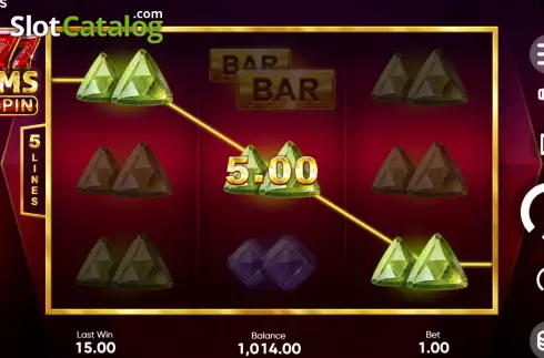 Скрин4. 777 Gems Respin слот