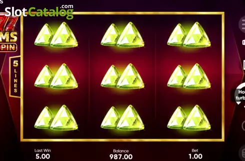 Скрин7. 777 Gems Respin слот