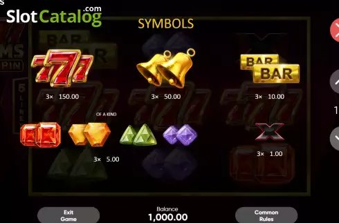 Скрин9. 777 Gems Respin слот