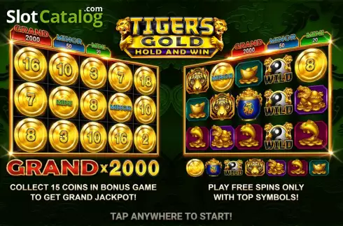 Скрин2. Tiger's Gold Hold and Win слот