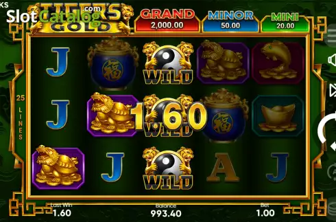 Скрин4. Tiger's Gold Hold and Win слот