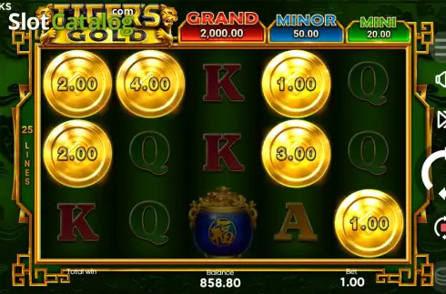 Скрин6. Tiger's Gold Hold and Win слот