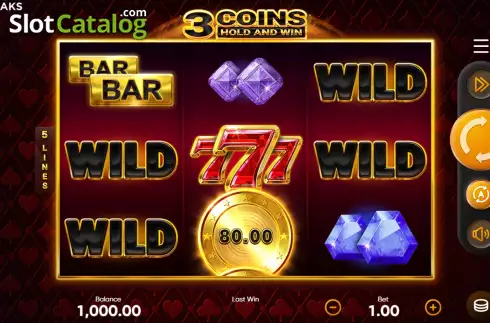 Скрин3. 3 Coins Hold and Win слот