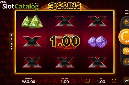 Скрин5. 3 Coins Hold and Win слот