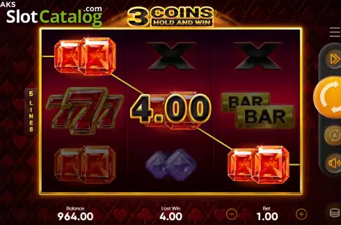 Скрин6. 3 Coins Hold and Win слот