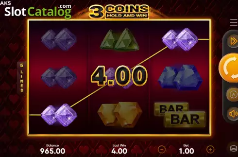 Скрин7. 3 Coins Hold and Win слот