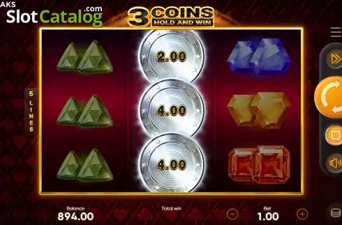 Скрин9. 3 Coins Hold and Win слот