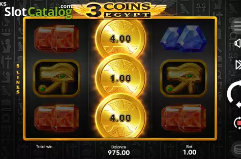 Скрин6. 3 Coins: Egypt слот
