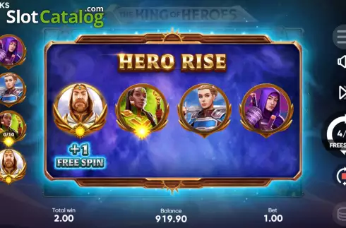 Скрин9. The King of Heroes слот