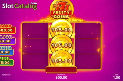 Скрин3. 777 Fruity Coins слот