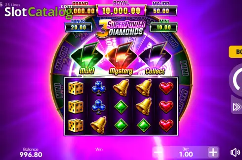 Скрин2. 3 Super Power Diamonds слот