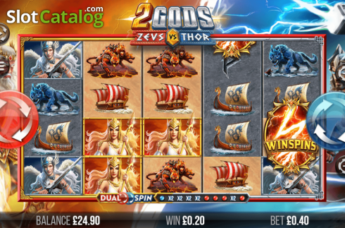 Скрин3. 2 Gods Zeus vs Thor слот