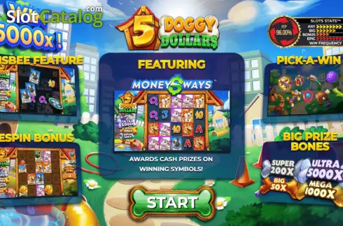 Скрин2. 5 Doggy Dollars слот