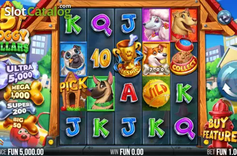 Скрин3. 5 Doggy Dollars слот
