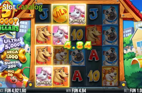 Скрин5. 5 Doggy Dollars слот