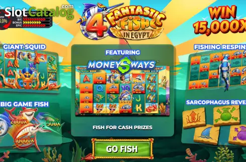 Скрин2. 4 Fantastic Fish in Egypt слот