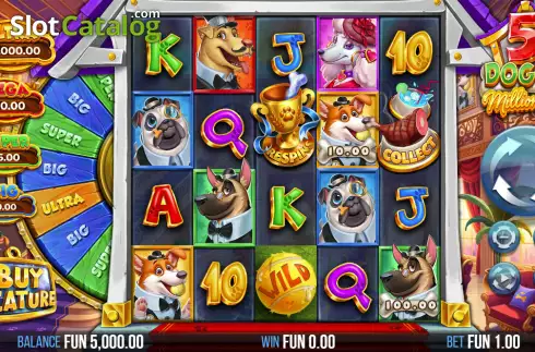 Скрин2. 5 Doggy Millionaires Dream Drop слот