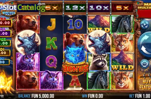 Скрин2. 5 Wild Wolves слот